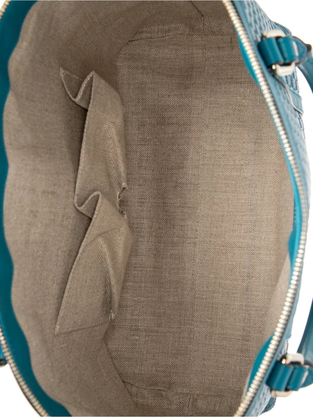 Gucci Turquoise Embossed Leather Tote - Picture 6 of 6